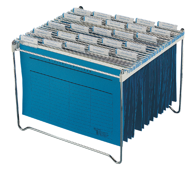 Hangmappenrek Durable t.b.v. 30-40 mappen chroom