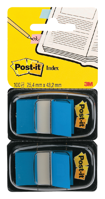 Indextabs Post-it 680 25.4x43.2mm duopack blauw 2x 50 tabs — Foto 2 von 2