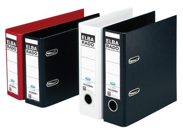 Ordner Elba Rado Plast A5 dwars 75mm pvc zwart — Photo 2 sur 2