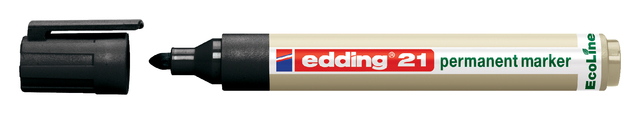 Viltstift edding 21 EcoLine rond zwart 1.5-3mm