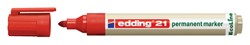 Viltstift edding 21 EcoLine rond rood 1.5-3mm