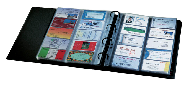 Visitekaartringband Sigel VZ301 voor 400 kaarten 90x58mm velvet zwart — Foto 2 von 2