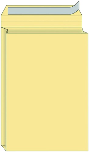 Envelop Quantore monsterzak 262x371x38mm zelfklevend creme 125 stuks