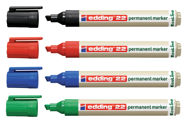 Viltstift edding 22 EcoLine schuin zwart 1-5mm — Photo 2 sur 2