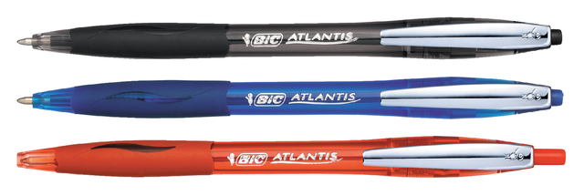 Balpen Bic Atlantis soft metalen clip clic medium zwart — Photo 2 sur 2