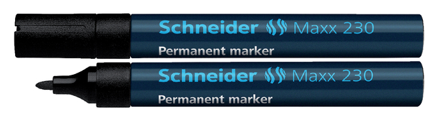 Permanent marker Schneider Maxx 230 rond 1-3mm zwart