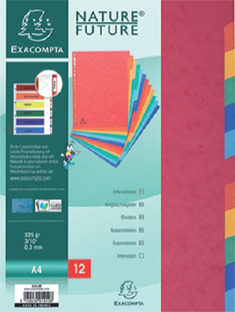 Tabbladen Exacompta 225x297mm 11-gaats 12-delig glanskarton — Foto 2 von 2