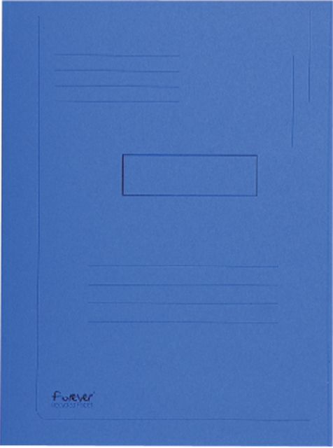 Dossiermap Exacompta Forever A4 2 kleppen 290gr blauw