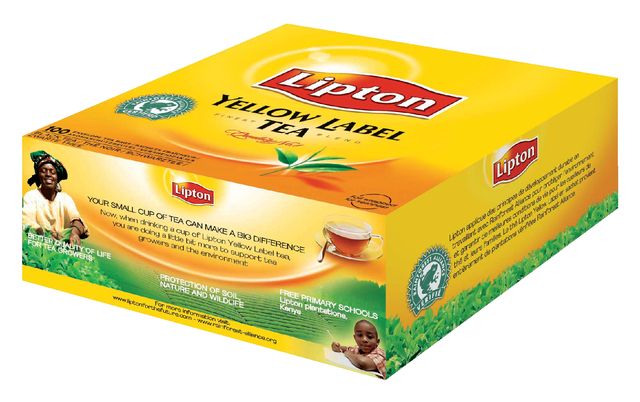 Thee Lipton yellow label zonder envelop 100x1.5gr — Foto 2 von 2
