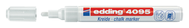 Krijtstift edding 4095 rond 2-3mm wit blister à 2 stuks — Photo 2 sur 2