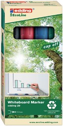 Viltstift edding 29 whiteboard Ecoline rond 1-5mm assorti set à 4 stuks