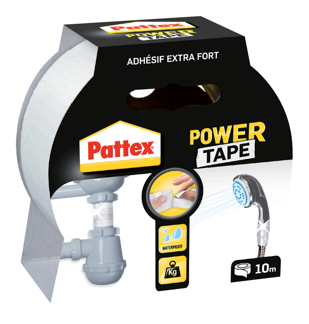 Plakband Pattex Power Tape 50mmx10m wit — Photo 2 sur 2