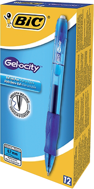 Gelschrijver Bic Gel-ocity medium blauw — Foto 2 von 2