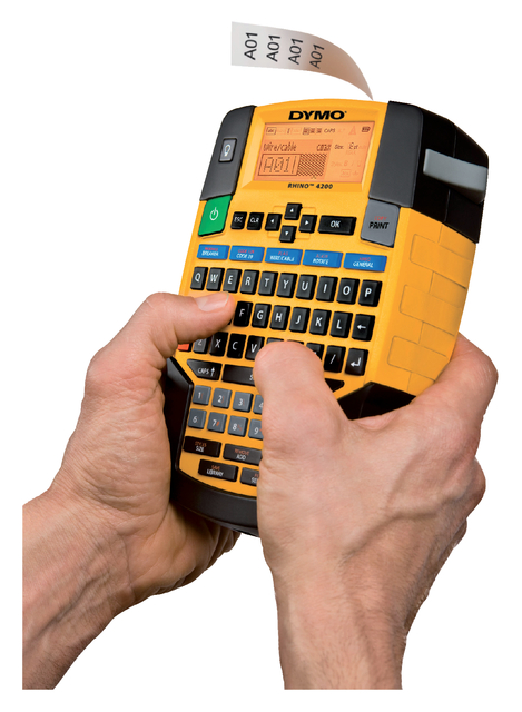 Labelprinter Dymo Rhino 4200 industrieel qwerty 19mm geel — Foto 2 van 2
