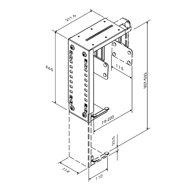 CPU houder Neomounts D100 30kg zwart — Foto 2 von 2