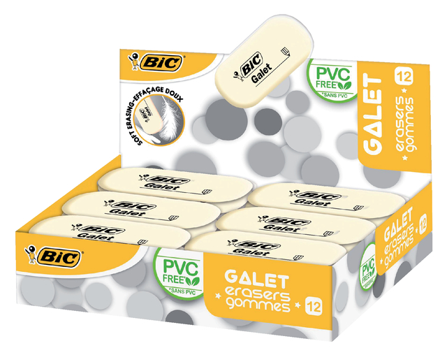 Gum Bic Galet pvc vrij zacht potlood wit — Foto 2 von 2