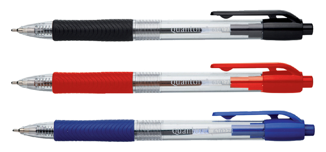 Balpen Quantore Grip drukknop rood medium — Foto 2 von 2