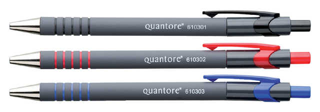 Balpen Quantore grip drukknop assorti 5 stuks — Photo 2 sur 2