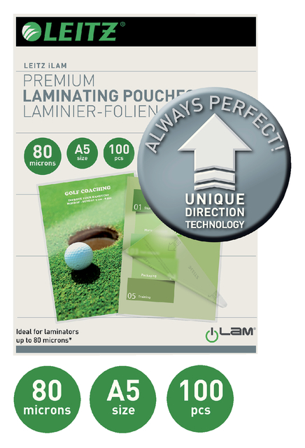 Lamineerhoes Leitz iLAM A5 2x80micron 100 stuks — Foto 2 von 2