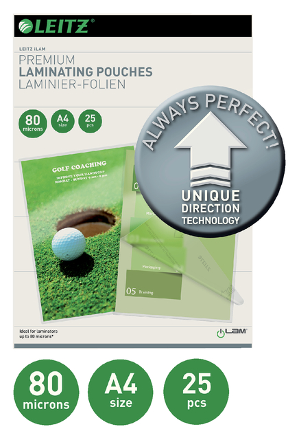 Lamineerhoes Leitz iLAM A4 2x80micron 25 stuks — Foto 2 von 2