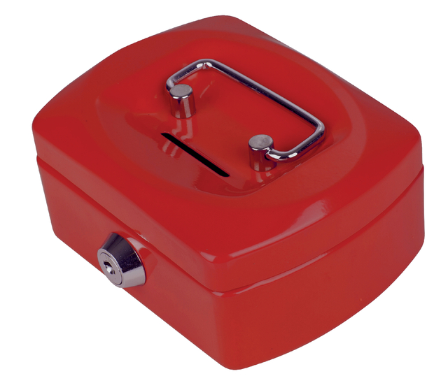 Geldkist Pavo met muntgleuf 125x95x60mm rood — Photo 2 sur 2