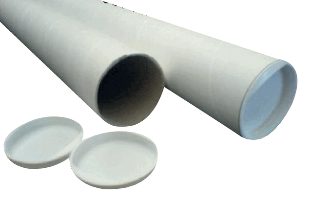 Verzendkoker CleverPack A3 330x50mm met doppen wit pak à 20 stuks