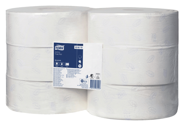 Toiletpapier Tork T1 Advanced jumbo 2-laags 360m wit 120272 — Foto 2 von 2