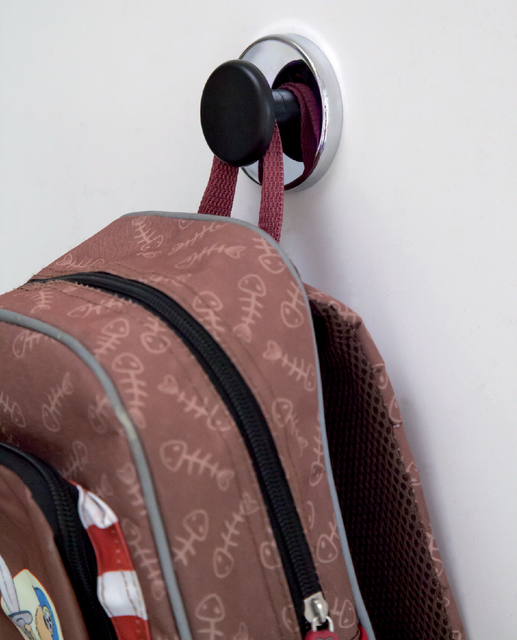 Magneet met knop MAUL Ø65mm trekkracht 12kg chroom/zwart — Photo 2 sur 2