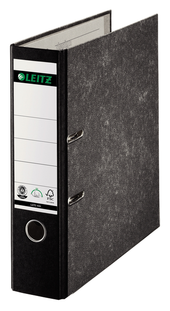 Ordner Leitz 1080 klassiek gewolkt 180° 80mm karton A4 zwart — Foto 2 von 2