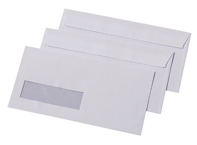 Envelop Quantore 110x220mm venster 3x10cm links 500 stuks — Foto 2 van 2