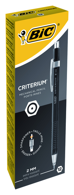 Vulpotlood Bic Criterium HB 2mm met gum metalen clip — Foto 2 von 2