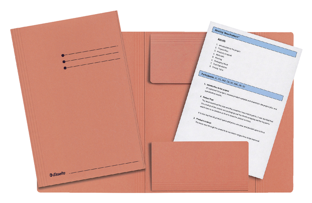 Dossiermap Esselte folio 3 kleppen manilla 275gr oranje — Foto 2 von 2