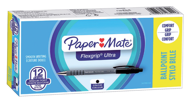 Balpen Paper Mate Flexgrip Ultra medium zwart — Foto 2 von 2