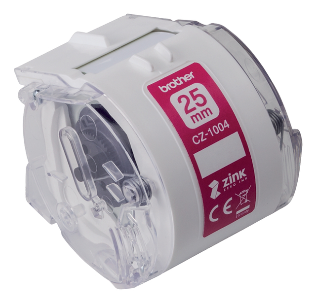Etiket Brother CZ-1004 multifunctioneel 25mm 1 rol á 5m wit — Photo 2 sur 2