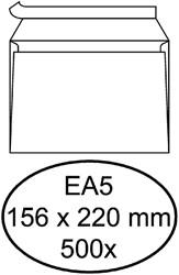 Envelop Hermes bank EA5 156x220mm zelfklevend met strip wit