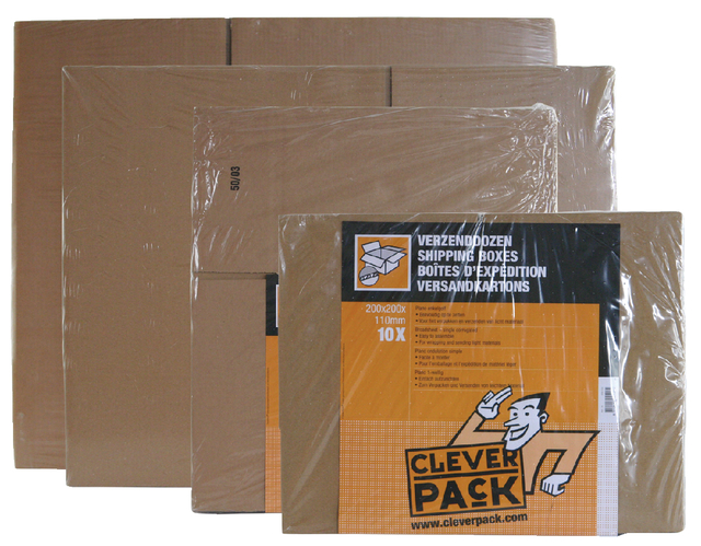 Amerikaanse vouwdoos CleverPack 430x305x250mm B-golf bruin 10 stuks — Foto 2 von 2
