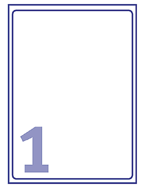 Etiket Avery L7567-25 210x297mm transparant 25 stuks — Foto 2 von 2