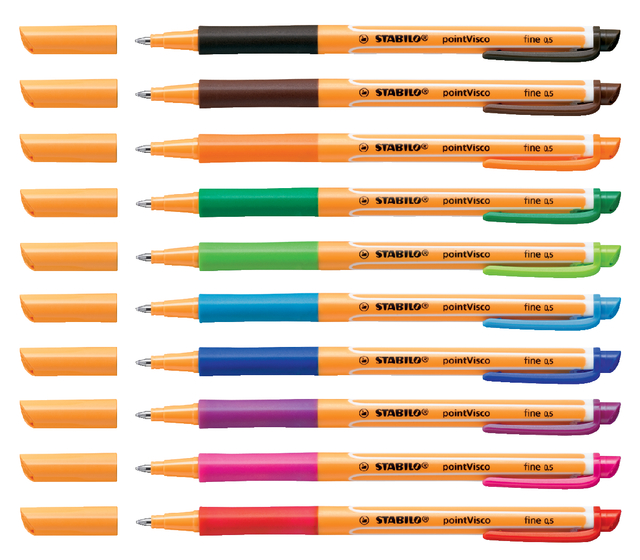 Rollerpen STABILO PointVisco 1099/10 fijn assorti etui à 10 stuks — Foto 2 von 2