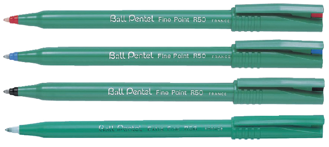 Rollerpen Pentel R50 medium zwart — Foto 2 von 2
