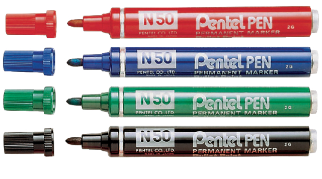 Viltstift Pentel N50 rond 1.5-3mm blauw — Foto 2 von 2