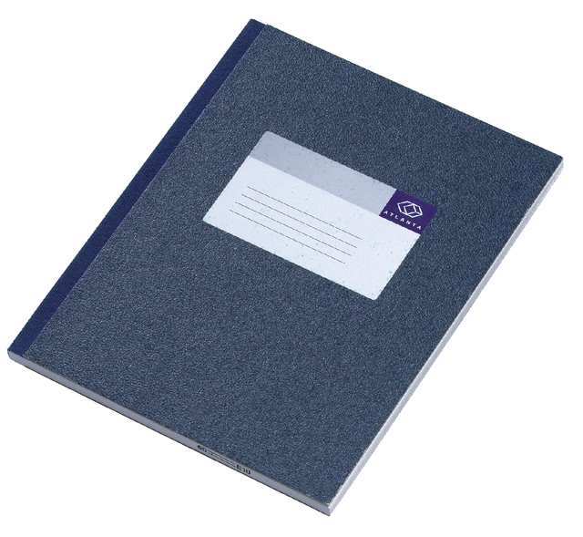 Notitieboek Atlanta 210x165 128blz lijn blauw