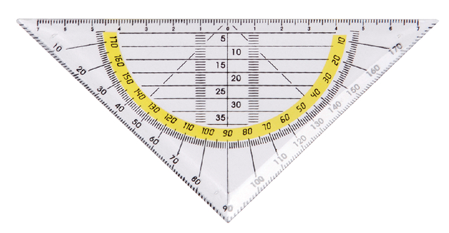 Geodriehoek Quantore 140mm transparant — Foto 2 von 2