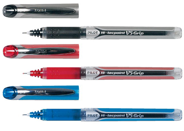 Rollerpen PILOT Hi-Tecpoint Grip V5 fijn zwart — Foto 2 von 2