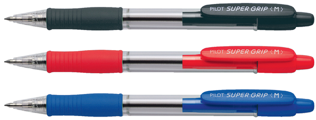Balpen PILOT Super Grip medium rood — Foto 2 van 2