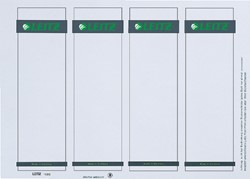 Rug-insteekkaart Leitz breed 56x190mm wit 100 stuks