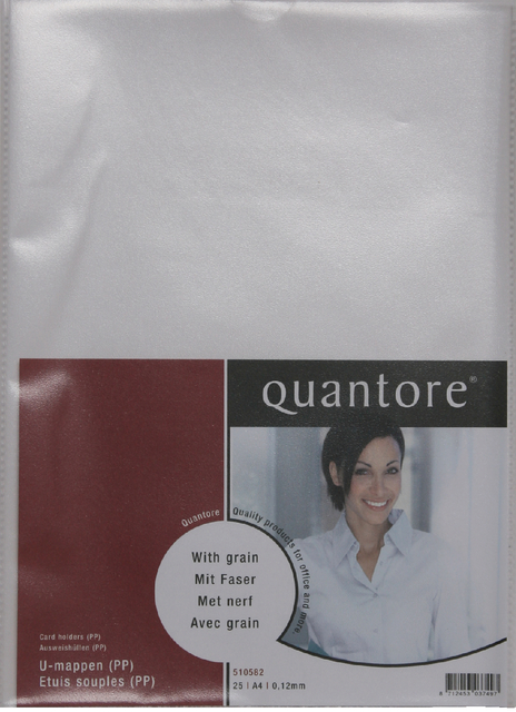 Insteekmap U-model Quantore A4 PP 0.12mm 25 stuks — Foto 2 van 2