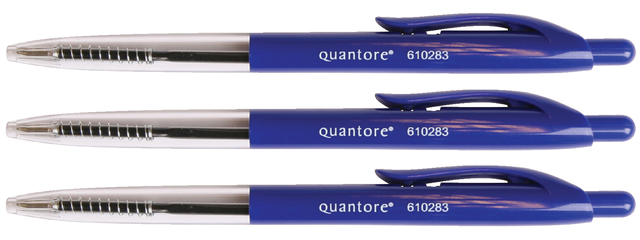 Balpen Quantore drukknop blauw 10 stuks — Foto 2 von 2