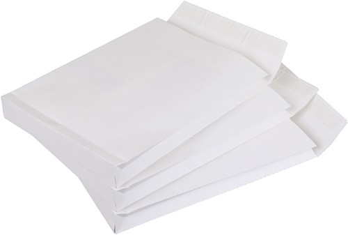 Envelop Quantore monsterzak 262x371x38mm zelfklevend wit 125 stuks-3