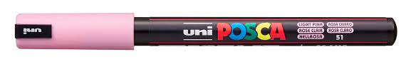 Paintmarker Uni POSCA PC1MR extra fijn lichtroze