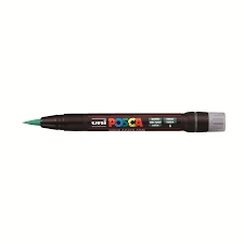 Paintmarker Uni POSCA PCF350 Brush 1-10mm donkergroen